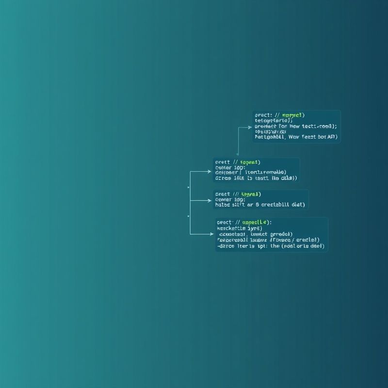 Abstrakte Darstellung eines API-Request-Response-Flows in Teal-Slate-Gradient